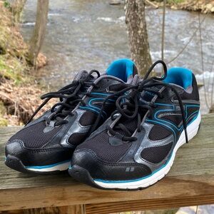 Ryka Prevail Black & Blue Running Sneakers! Worn twice Sz 8.5